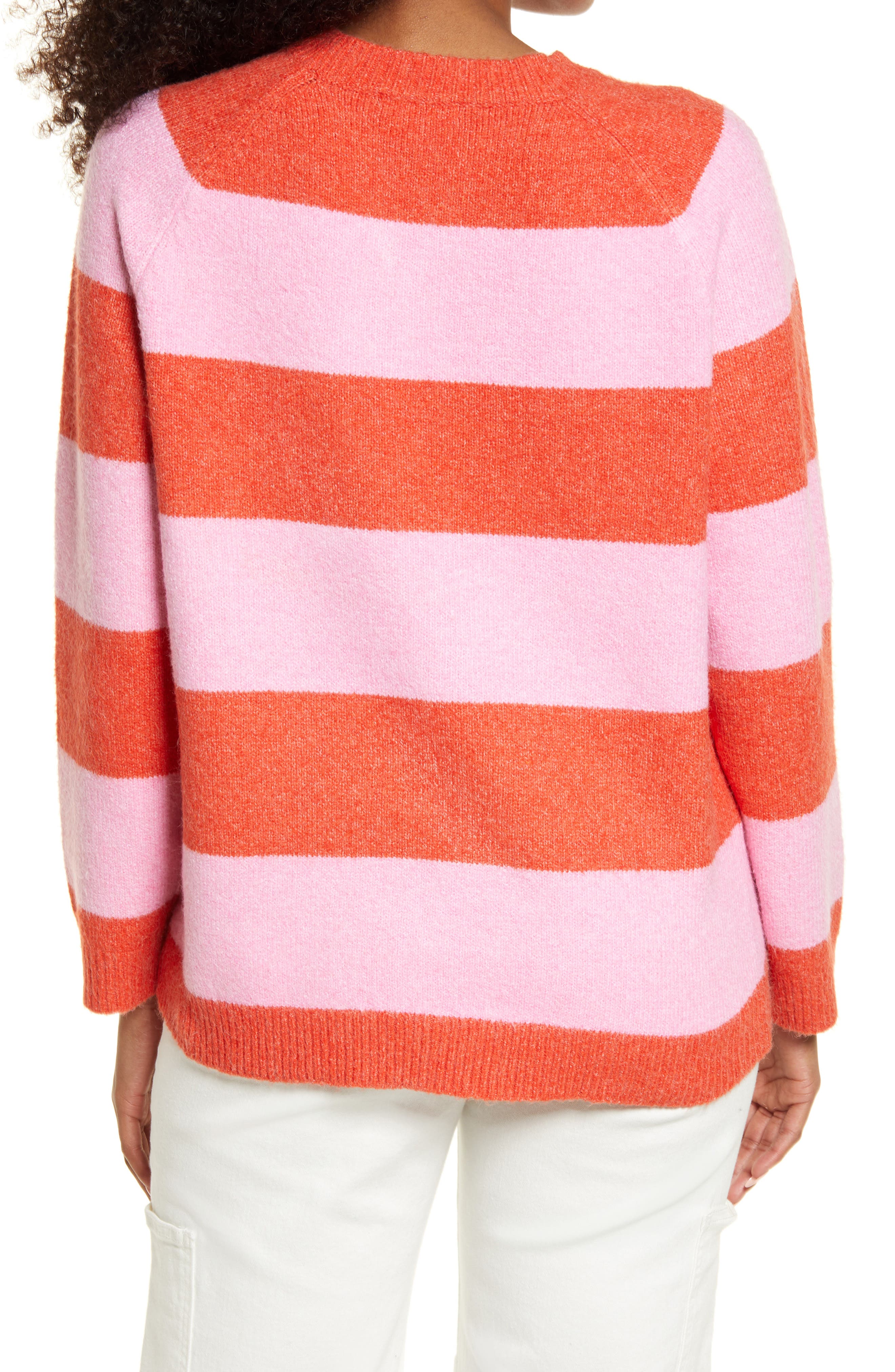 navy or teal 8-18 Crew Clothing rugby stripe sweatshirt jumper white pink navy or teal 8-18 Crew Clothing rugby stripe sweatshirt jumper white pink